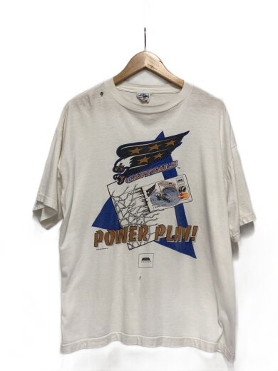 商品画像：90s/穴あき考慮/Tシャツ/XL/コットン/WHT/プリント 1