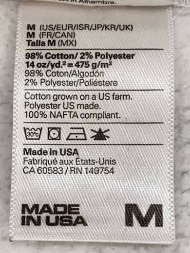 商品画像：スウェット/M/コットン/GRY 4