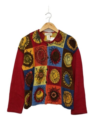 商品画像：カーディガン(薄手)/L/--/マルチカラー/総柄// 1