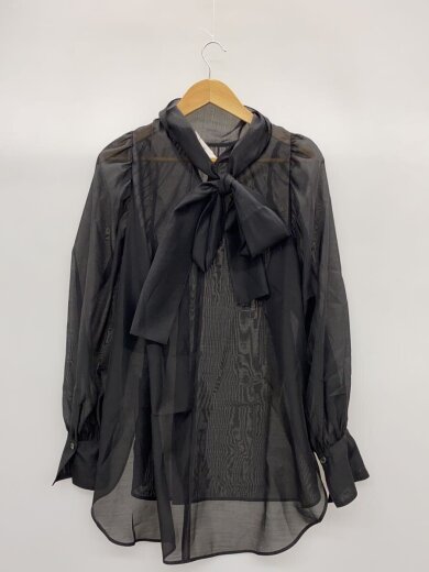 商品画像：オーガンジーリボンブラウス/36/ポリエステル/BLK/64-11-0106-287/ブラック 2