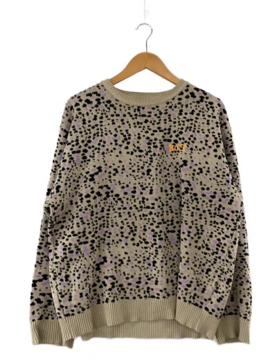 商品画像：paint sweater/XL/アクリル/BEG/アニマル// 1