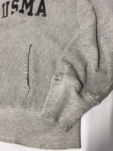 商品画像：80s/REVERSE WEAVE/USMA/リブ部分ダメージ/パーカー/L/コットン/GRY 7