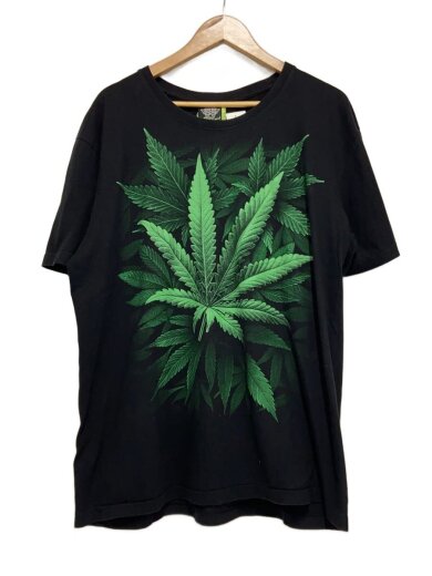 商品画像：ROCK EAGLE/マリファナ/Tシャツ/XL/コットン/BLK/無地 1
