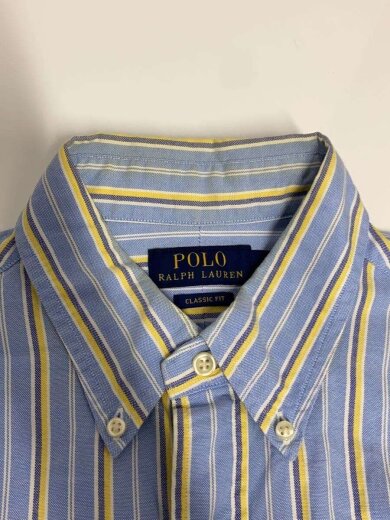 商品画像：現行/BDシャツ/CLASSIC  FIT/長袖シャツ/M/コットン/BLU/ストライプ 7