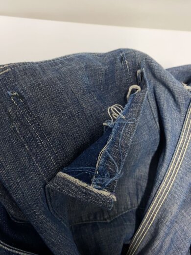 商品画像：推定50s/角ポケ/タグ欠損/開襟/色残り70％/カバーオール/--/デニム/IDG/無 9