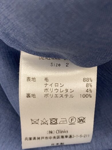 商品画像：ノースリーブワンピース/2/ウール/NVY/無地/DER24AW-DR-001// 4