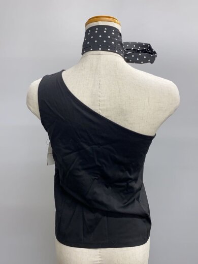 商品画像：one shoulder ribbon tops/ノースリーブカットソー/FREE/BLK/ドット/241058// 2