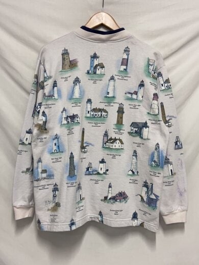 商品画像：90s/家/スウェット/--/コットン/WHT/総柄 2