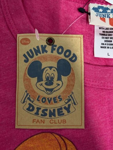 商品画像：USA製/タグ付/MICKEY/DISNEY/Tシャツ/L/コットン/PNK// 5