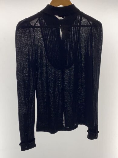 商品画像：裾ロゴプレートニット長袖シャツ/38/ウール/BLK/FBE63-980-09 2