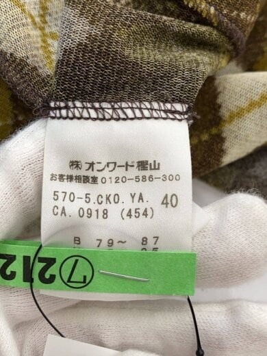 商品画像：パワーネット/アーガイル/タートルネック/ノースリーブワンピース/40/ナイロン/BRW/チェック 5