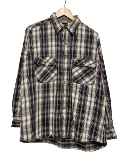 商品画像：00s/モノトーン/ネルシャツ/L/コットン/BLK/チェック 1