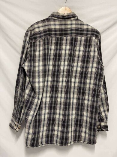 商品画像：00s/モノトーン/ネルシャツ/L/コットン/BLK/チェック 2
