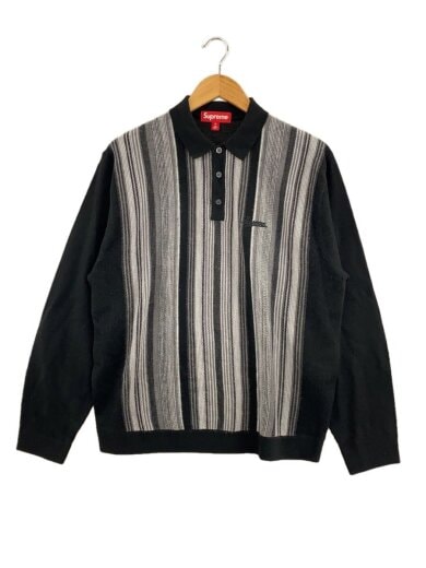 商品画像：26SS/Multi Stripe Polo Sweater/ニット/M/コットン/BLK// 1