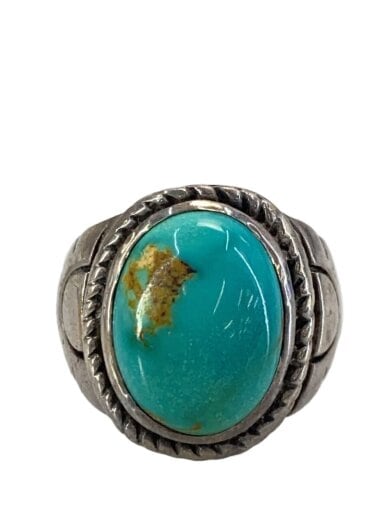 商品画像：リング/SV925/13号/カラーストーン/BLU/メンズ 1