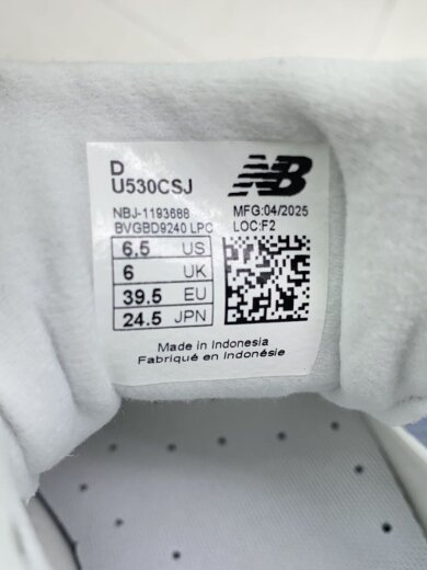 商品画像：ローカットスニーカー/24.5cm/WHT/U530CSJ 5