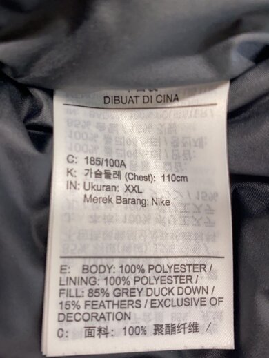 商品画像：ダウンジャケット/XXL/ポリエステル/BLK/IB2976-010 4