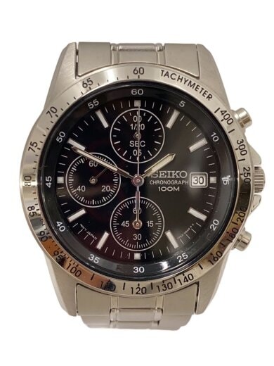 商品画像：クォーツ腕時計/アナログ/ステンレス/BLK/SLV/7t92-0dw0 1