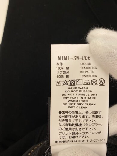 商品画像：スウェット/4/コットン/BLK/MIMI-SW-U06 4