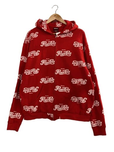 商品画像：パーカー/XL/コットン/RED/総柄/HC-030510// 1