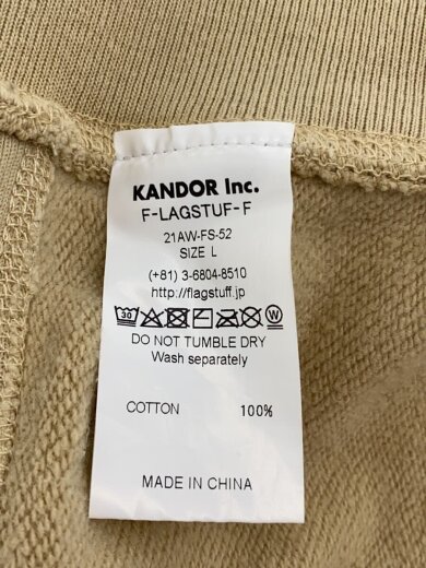 商品画像：スウェット/L/コットン/BEG/21AFS-52// 4