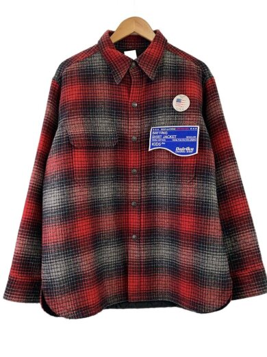 商品画像：BATTING SHIRT JACKET/ジャケット/--/コットン/RED/チェック 1