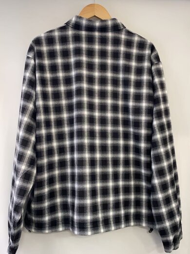 商品画像：HALF ZIP FLANNEL PULLOVER/M/ポリエステル/BLK/チェック// 2
