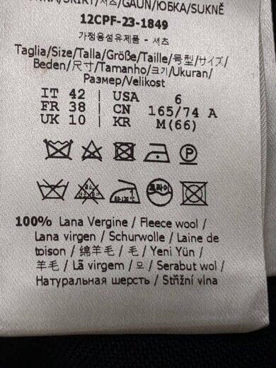 商品画像：スカート/42/ウール/BLK 6