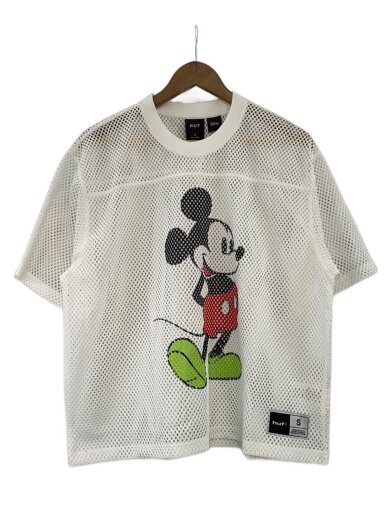 商品画像：MICKEY MESH FOOTBALL JERSEY/Tシャツ/S/ポリエステル/WHT 1