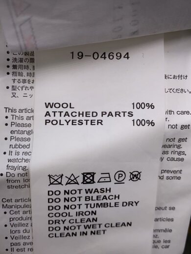 商品画像：コントラストパネルニットワンピース/1/ウール/NVY/19-04694 5