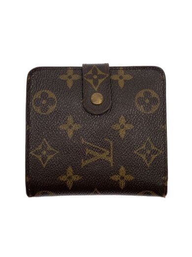 商品画像：コンパクト・ジップ_モノグラム・キャンバス/PVC/BRW/レディース 1