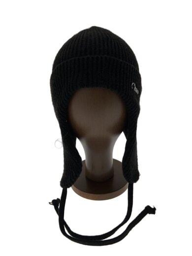 商品画像：Logo Dog Ear Cap/ニットキャップ/--/アクリル/BLK/メンズ 1