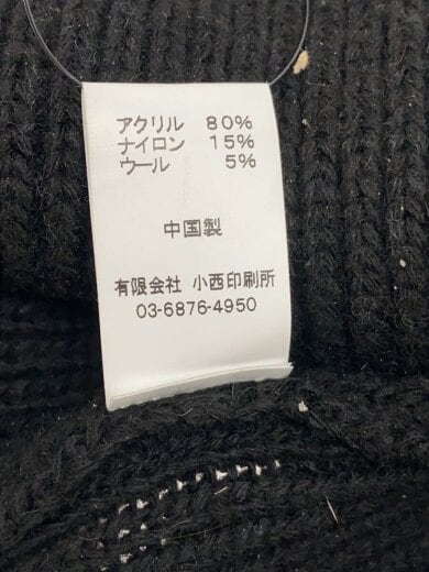 商品画像：Logo Dog Ear Cap/ニットキャップ/--/アクリル/BLK/メンズ 5