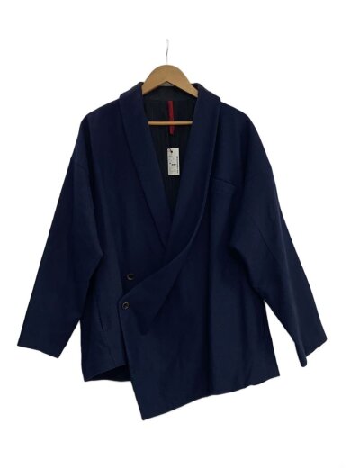 商品画像：変形テーラードジャケット/M/ウール/NVY/無地/Y144JK03 1