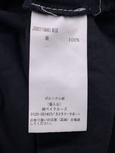 商品画像：Jersey Funnel Neck/長袖Tシャツ/M/コットン/BLK 4