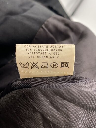 商品画像：90s/フランス製/ジップアップ/比翼/ステンカラーコート/48/コットン/BLK 5