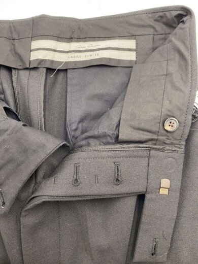 商品画像：19AW/ハイライズワイド/スラックスパンツ/46/ポリエステル/BLK 3