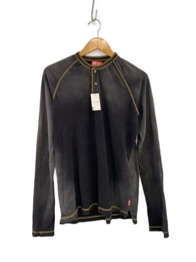 商品画像：T-Risy/背タグほつれ/ヘンリーネックカットソー/M/コットン/GRY 1