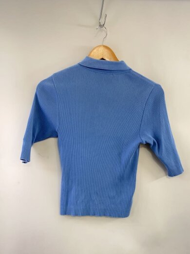 商品画像：HIGH GAUGE RIB KNIT POLO/ポロシャツ/2/コットン/BLU/無地/A24SP01HR 2