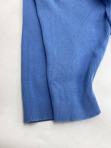 商品画像：HIGH GAUGE RIB KNIT POLO/ポロシャツ/2/コットン/BLU/無地/A24SP01HR 6