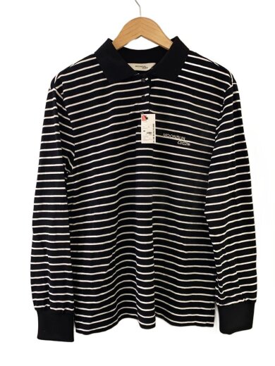 商品画像：MOONSUN/ポロシャツ/M/コットン/BLK/ボーダー 1