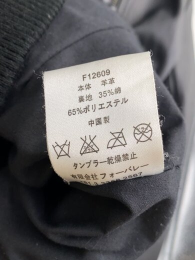 商品画像：レザージャケット・ブルゾン/48/レザー/BLK 4