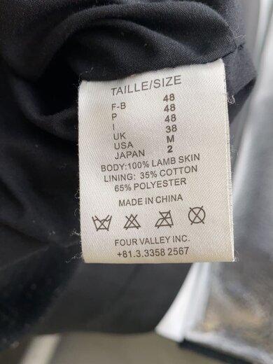 商品画像：レザージャケット・ブルゾン/48/レザー/BLK 5