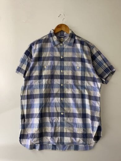 商品画像：WORK SHIRT/半袖シャツ/36/コットン/BLU/チェック// 1