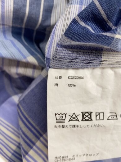 商品画像：WORK SHIRT/半袖シャツ/36/コットン/BLU/チェック// 5