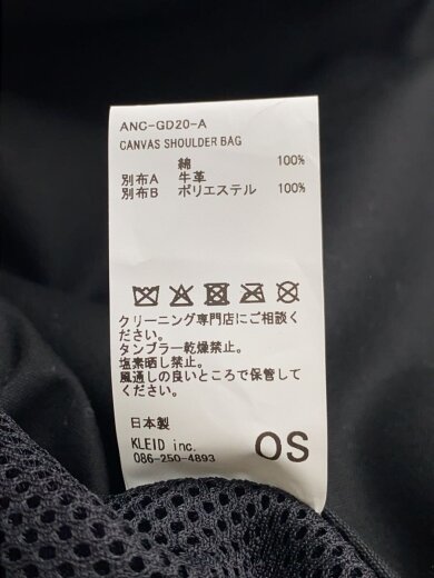商品画像：26aw CANVAS SHOULDER BAG/ショルダーバッグ/カシミア/BLK 7