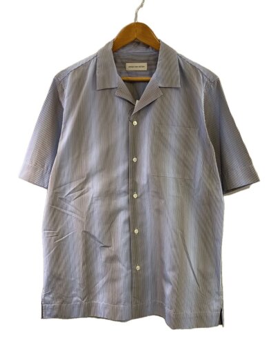 商品画像：Carltone Shirt/半袖シャツ/48/コットン/BLU/ストライプ/261-020742-3063-50 1