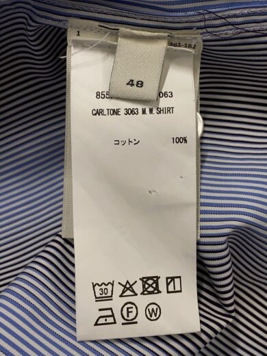 商品画像：Carltone Shirt/半袖シャツ/48/コットン/BLU/ストライプ/261-020742-3063-50 4