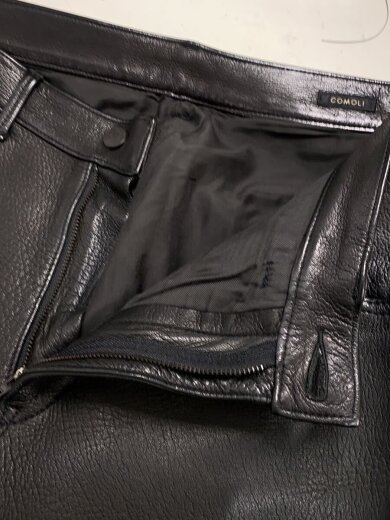 商品画像：ディアスキンレザーストレートパンツ/ボトム/2/レザー/BLK/L03-03013 3