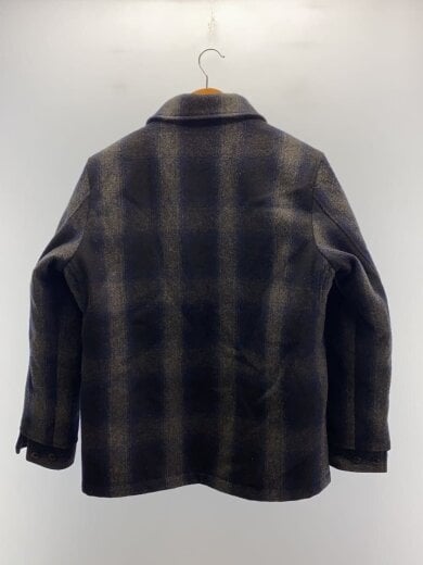 商品画像：ジップアップブルゾン/S/ウール/ネイビー×グレー/チェック 2